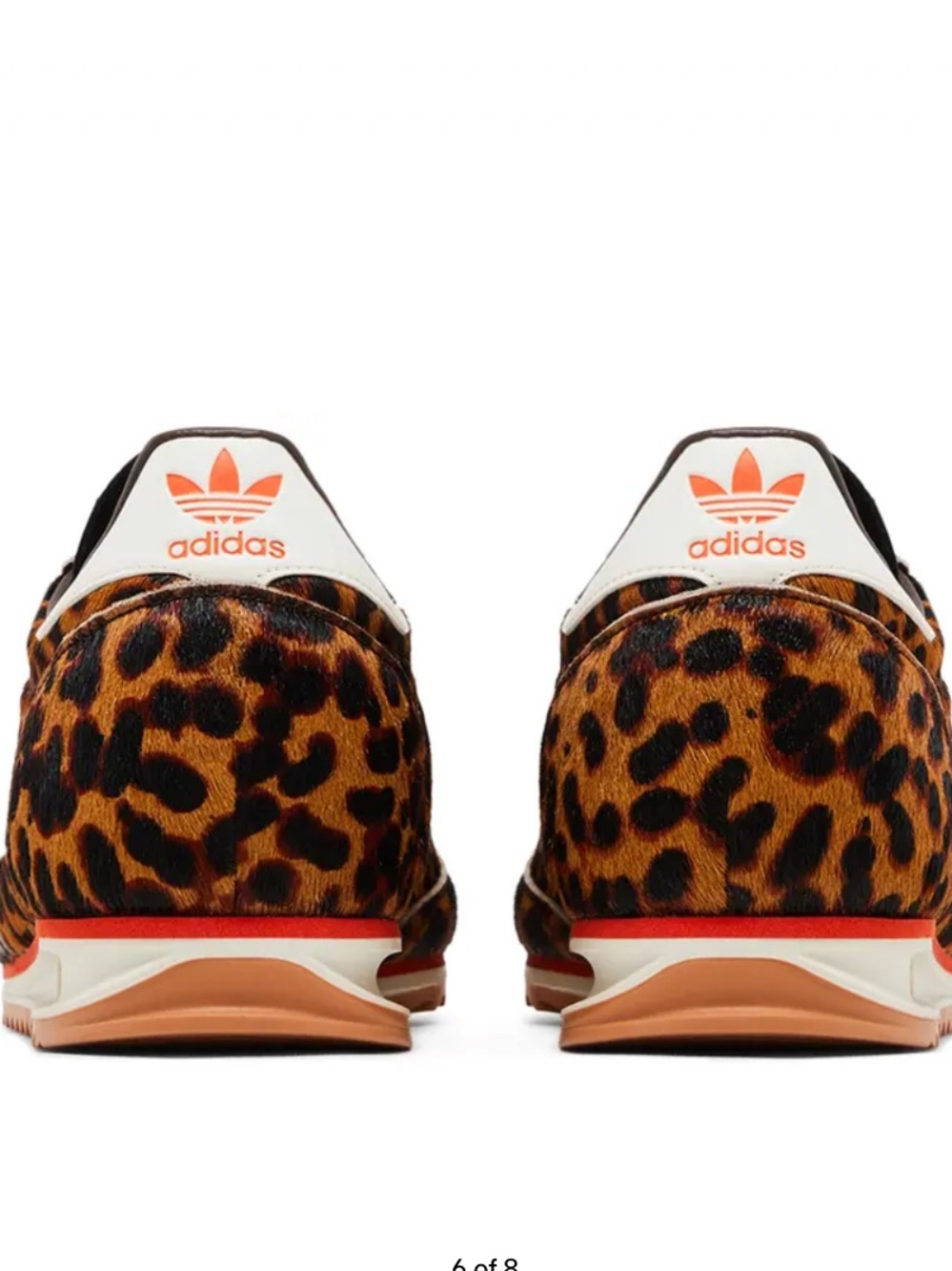 adidas Women's Leopard Print Sneakers - Brown/Black/Orange